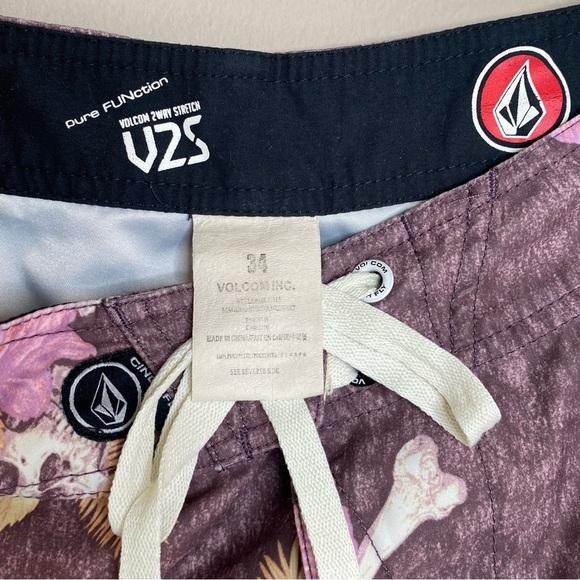 Volcom 2 Way Stretch Men’s Board Shorts Floral Size 34 - Picture 8 of 16